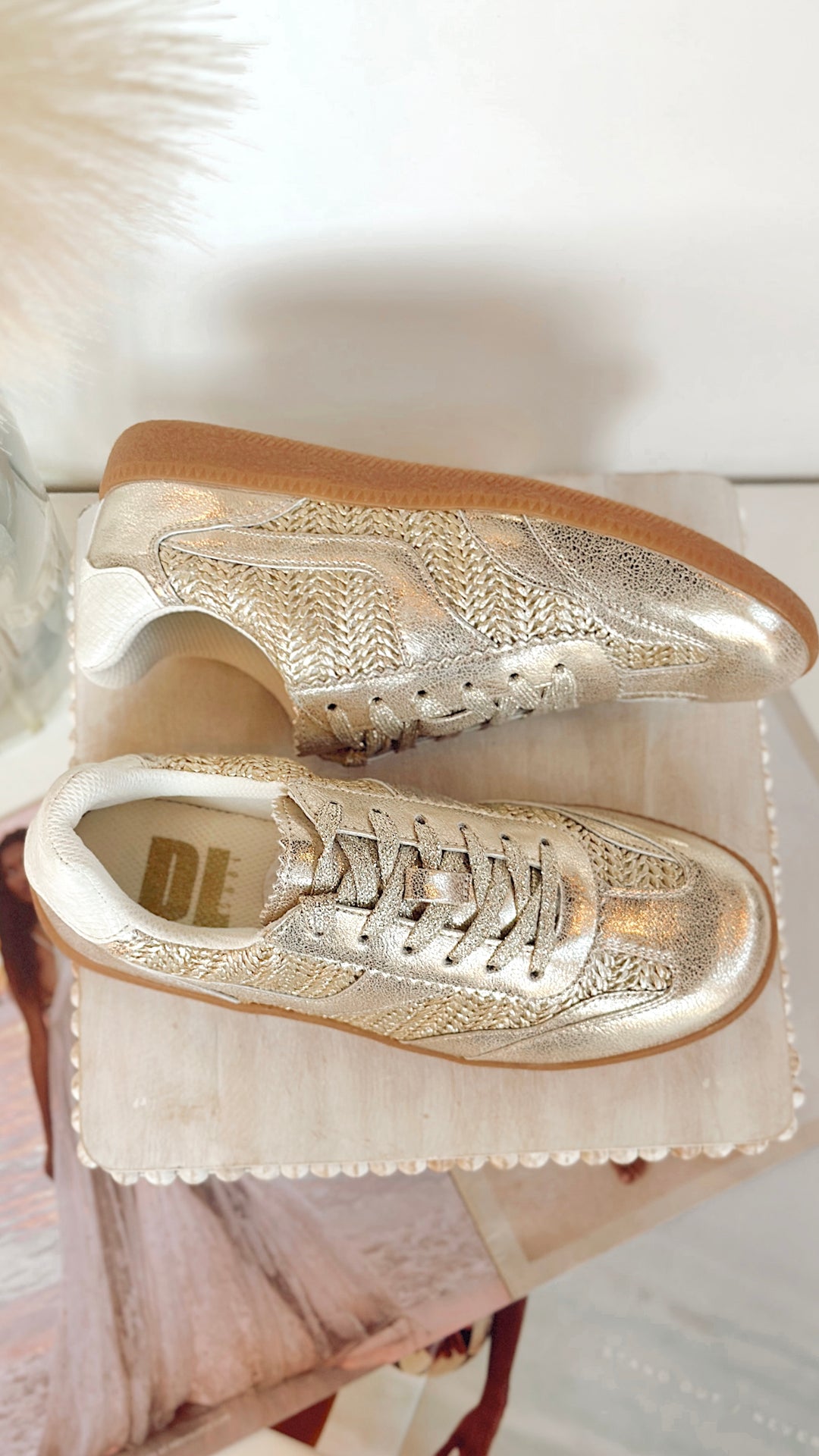 The Tropics Metallic Gold Sneakers